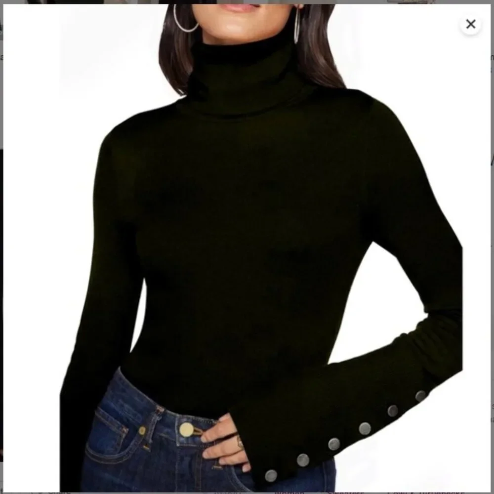 Ramy Brook Black Kathy Merino Wool Cashmere Sweater Size Extra Small - Picture 2 of 5